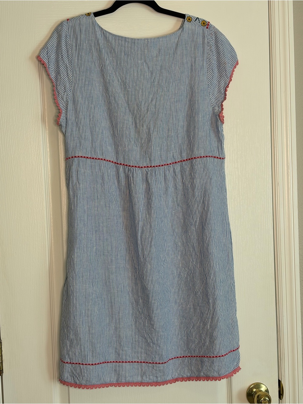 Boden Bea Linen Mini Dress with Multicolor Floral Embroidery - Picture 8 of 8